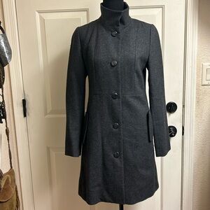 Love 21 Gray Black XS Coat , 52% Woo, 33% Polyester, 7% Rayon, 4% Acrylic